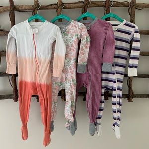 Burt’s Bees Baby footed sleepers